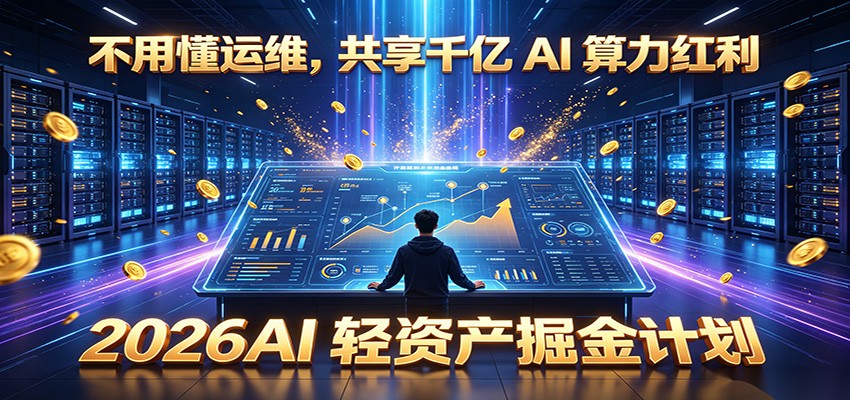 不用懂运维,共享千亿 AI 算力红利,2026AI 轻资产掘金计划-亮剑学堂